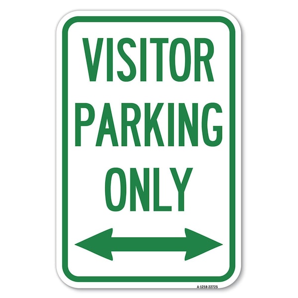 Signmission Visitor Parking Sign Visitor Parking Onl Heavy-Gauge Aluminum Sign, 12" x 18", A-1218-22725 A-1218-22725 - main